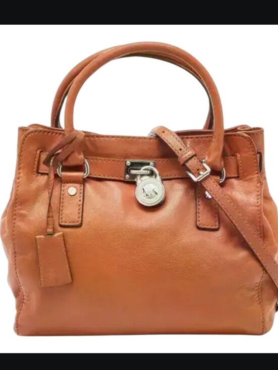 Michael Kors Handbags - Michael Kors Cognac Leather Shoulder Bag Handbag Carmel Tan